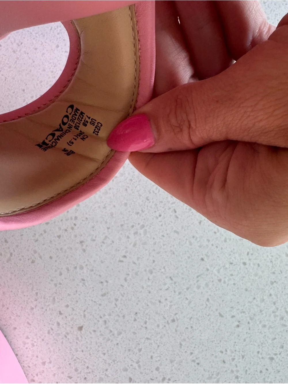 Coach Pink Platform Sandals | Padded Slides Size 7.5